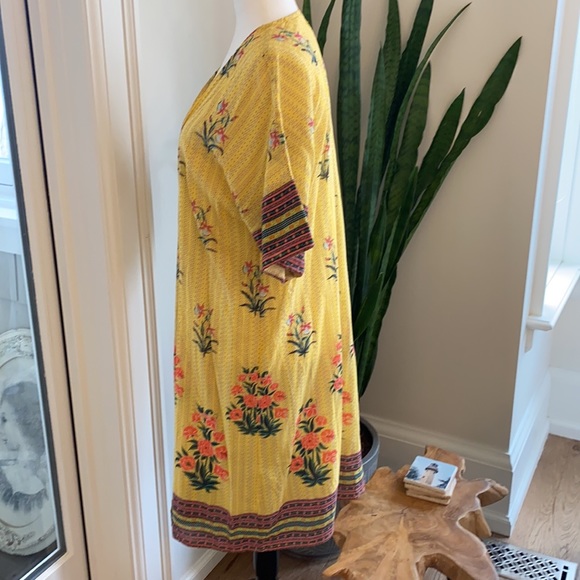 World Market Cotton Floral Kimono One Size - Picture 5 of 8